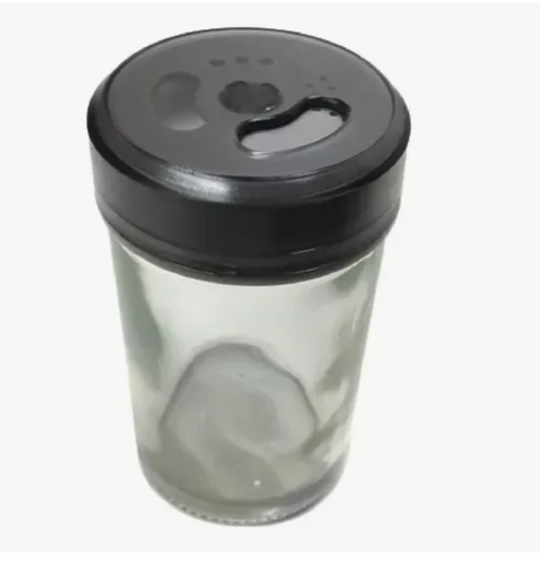 🧂 Especiero Giratorio Metálico de Cocina – 6 Frascos (Negro)